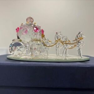Disney Arribas Bros crystal Cinderella w/4 Horsed drawn carriage